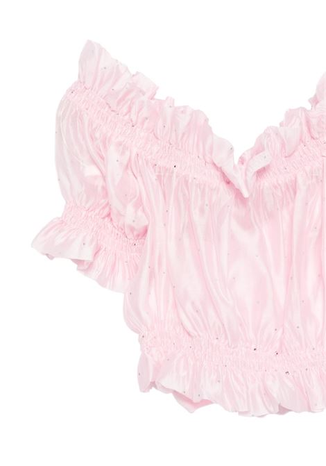 Camicia con strass Lù-Lù BY MISS GRANT | LL4328ROSA